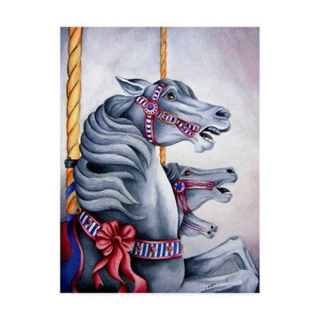 Carol J Rupp 'Carousel Horses' Canvas Art,14x19